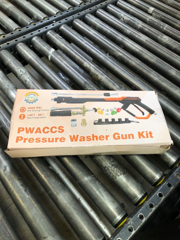Photo 1 of PWACCS Pressure Washer Gun, Pressure Washer Wand Kit with Dual-purpose Nozzles, Power Washer Gun with Replacement Wand Extension, M22-14mm Fitting, 5 Nozzle Tips with Holder, 4000 PSI, 43 Inch