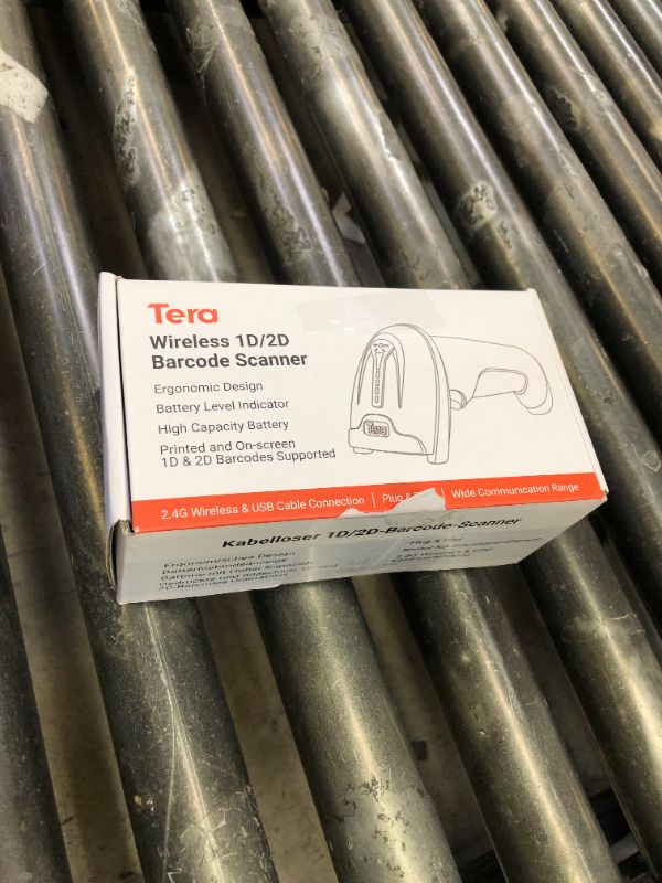 Photo 1 of Tera 1D 2D QR Barcode Scanner Wireless and Wired with Battery Level Indicator Digital Printed Bar Code Reader Cordless Handheld Barcode Scanner Compact Plug and Play Model D5100