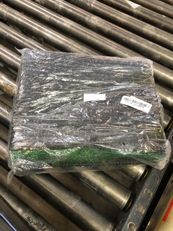 Photo 1 of Artificial Grass for Dogs Pee Tray Fake Grass Mat for Professional Puppy Potty Trainer Replacement Dog Grass Pad for Indoor and Outdoor (25.3x19.3 Inch(Pack of 2))