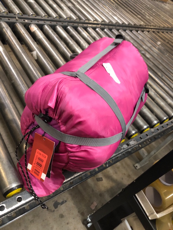 Photo 1 of REDCAMP Kids Mummy Sleeping Bag for Camping Zipped Small, 32 Degree All Season Cold Weather Fit Boys,Girls & Teens (Pink with 3.3lbs Filling)