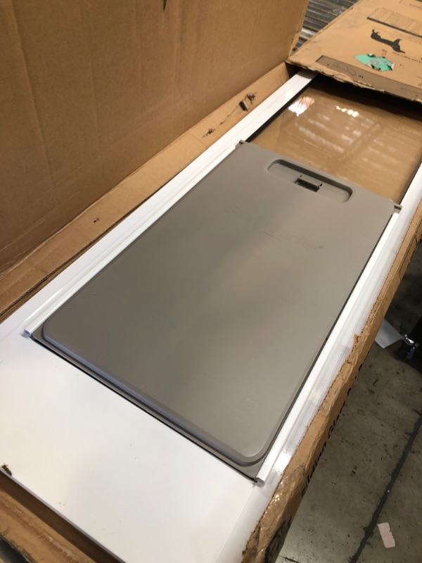 Photo 1 of PetSafe Doggy Door for Sliding Glass Doors, Adjustable Height 75 7/8" to 81", No-Cut DIY Install, Aluminum Panel, Ideal for Renters, for Large Dogs Up to 100 lb., (White, Large)