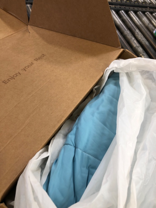 Photo 1 of REST® Evercool® Cooling Comforter, Full/Queen, Blanket for Hot Sleepers, All Season Bedding to Keep Cool for Night Sweats, Breathable Lightweight Blanket, 90"x90" Inches, Aqua Blue