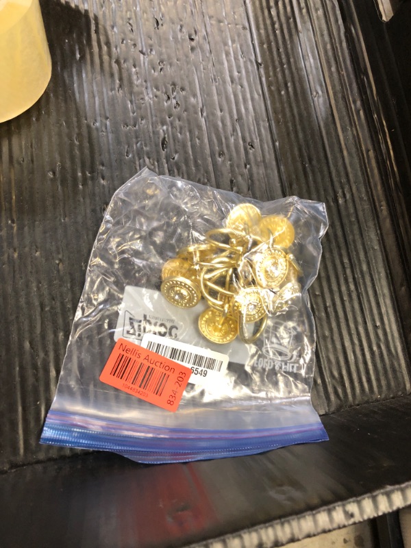 Photo 1 of Gold Shower Hooks & Rings Set of 12 - Rust Proof Metal Decorative Hangers for Bathroom Shower Curtain Rod