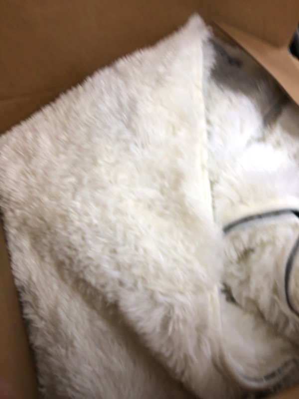 Photo 1 of Large 8x10 Area Rugs for Living Room, Cream White Soft Shag Rug for Bedroom, Non-Slip Ultra Fluffy Rug, Modern Plush Carpet for Girls Boys Kids Room Dorm, Fuzzy Rug for Home Decor Aesthetic
