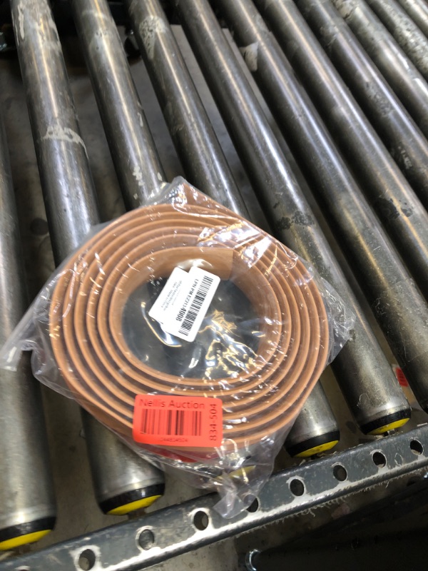 Photo 1 of 10Ft Floor Transition Strip Self Adhesive Carpet to Tile Floor Edging Trim PVC Threshold Strips, Peel and Stick Joining Trim Suitable for Threshold Height Less Than 5mm (Light Brown Coffee)