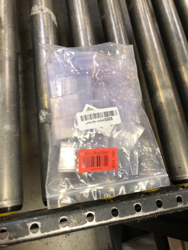 Photo 1 of 50pcs Labels for Storage Bins Plastic Label Clip, Basket Labels Clip On Wire Shelf Price Label Holder Merchandise Sign Display Holder, 50pcs Label Insert Included (6x4cm)