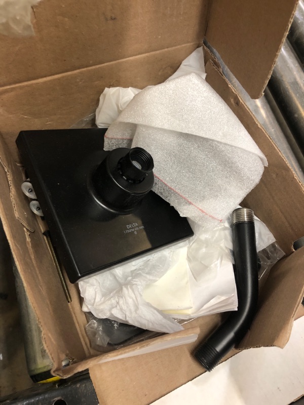 Photo 1 of Delta Velum 14 Series Shower Faucet Set, Matte Black Shower Head and Handle Set, Valve Trim Kit, Matte Black T14237-BL (Valve Not Included)