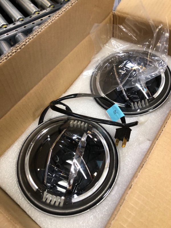 Photo 1 of 7? Indy Legends LED Headlight PAIR Halo DRL Indicator 40W 3400 Lm DOT E Marked