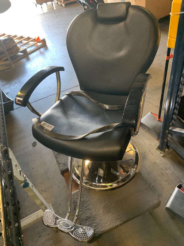 Photo 1 of Shengyu Black Modern Recline Hydraulic Styling Barber Chair Hair Spa Beauty Salon Equipment