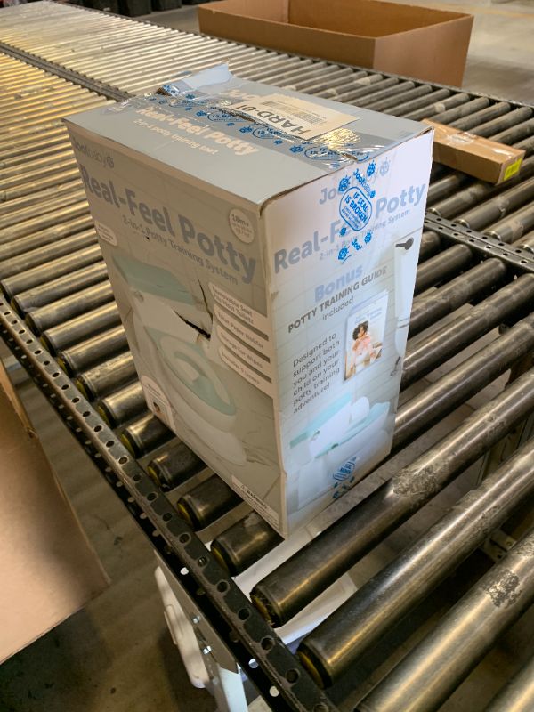 Photo 1 of Real Feel 2-in-1 Potty with Wipes Storage, Flushing Sounds & Disposable Liners - Realistic Toilet - Easy to Clean & Assemble - Jool Baby (Aqua)