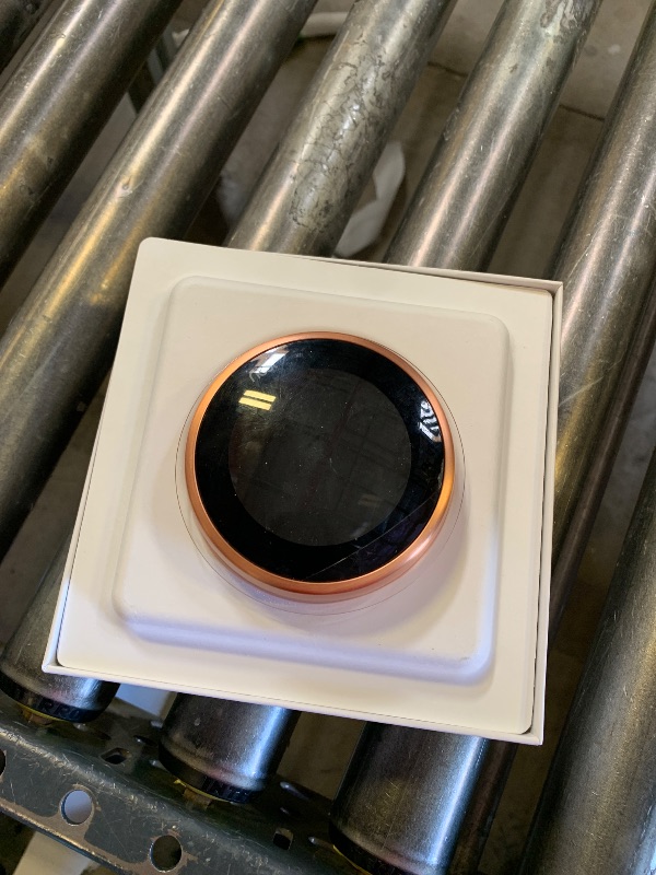 Photo 1 of Google Nest Learning Thermostat - Programmable Smart Thermostat for Home - 3rd Generation Nest Thermostat - Works with Alexa - Copper