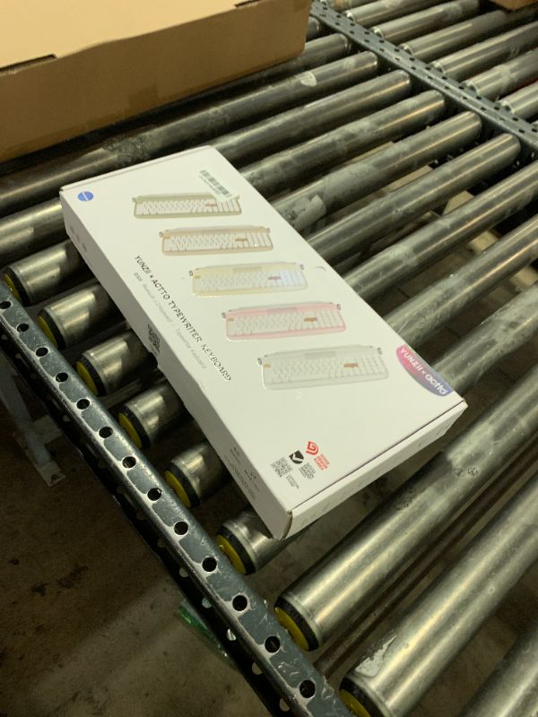 Photo 1 of YUNZII Upgraded Wireless Typewriter Keyboard,with Retro Integrated Stand,USB-C/Bluetooth,Cute Round Keycaps, USB-C/Bluetooth Connection for Table, Phone, PC and Win/Mac/Android (B309, Ivory Butter)