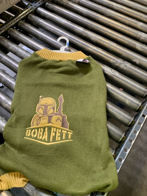 Photo 1 of Star Wars Boba Fett Dog Sweater - Knit Pet Outerwear for Dogs - Officially Licensed Dog Apparel & Accessories, Green, Size Extra Large