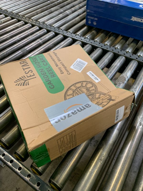 Photo 1 of Metal YESTAR Water Hose Reel Cart,Hold 100 Ft of 5/8 Inch Hose,Portable Hose Reels for Outside.Storage and Watering