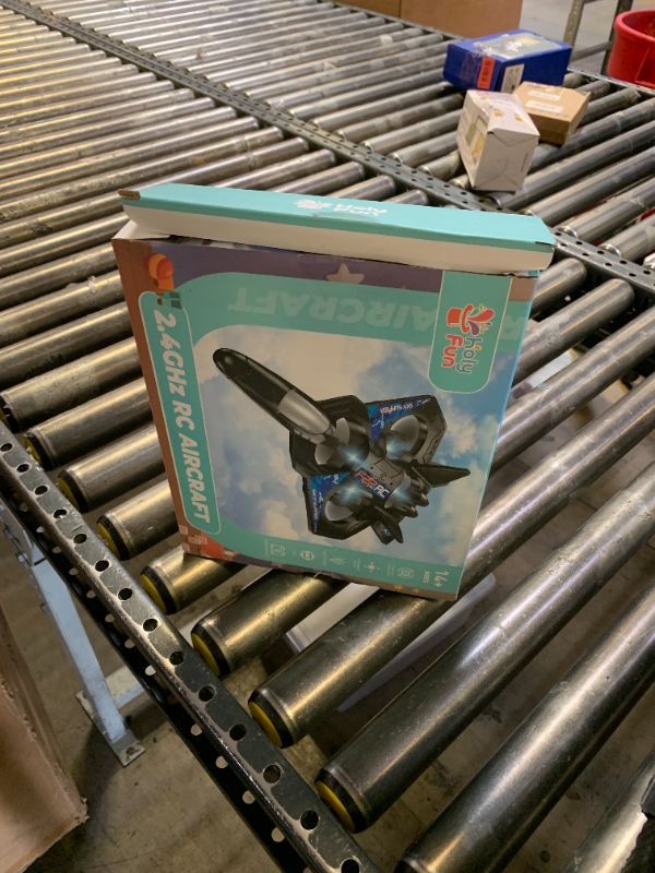 Photo 1 of Foam RC Plane Drone for Kids, Remote Control Airplane Fighter Jet with LED Light, Auto Hover, 360°Flip, 2 Batteries (16 Mins Flight), Easy to Fly for Beginners