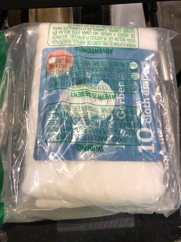 Photo 1 of Gerber Unisex Baby Boys Girls Birdseye Prefold Cloth Diapers Multipack White 3-Ply 10 Pack