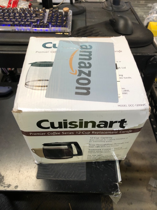 Photo 1 of Cuisinart 12-Cup Replacement Glass Carafe for Coffee Maker, DCC-1200PRC