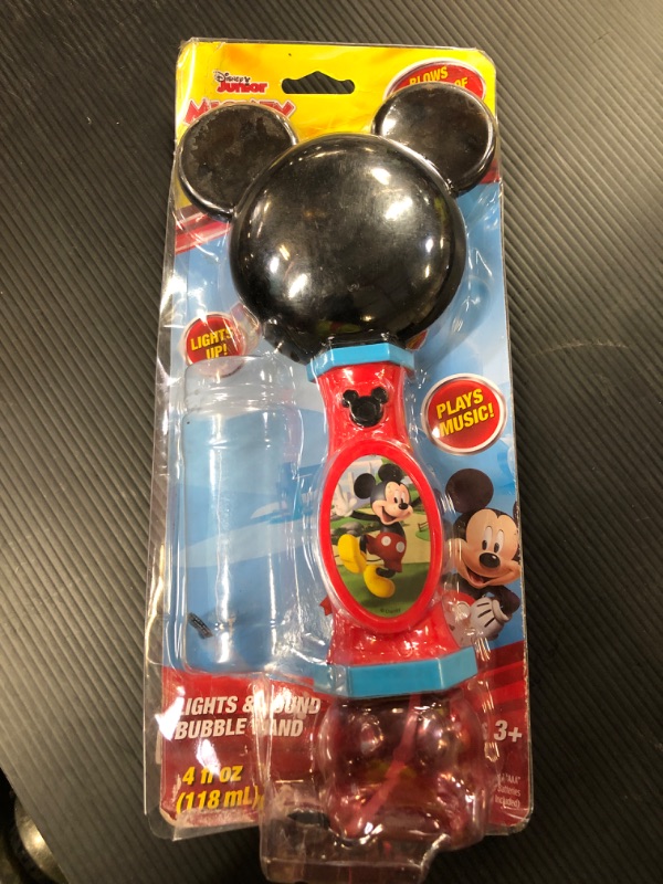 Photo 1 of Little Kids Disney Mickey Mouse Light and Sound Musical Bubble Wand, Includes Bubble Solution, Multi (20511)