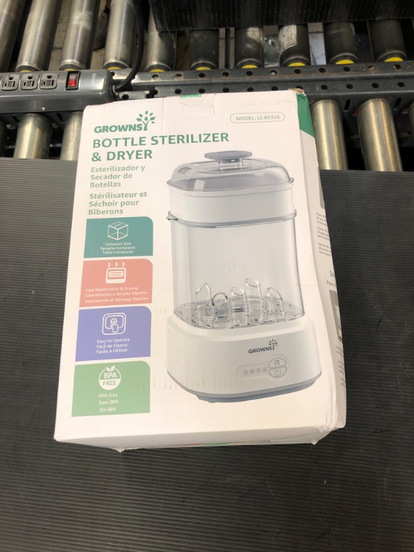 Photo 1 of GROWNSY Bottle Sterilizer and Dryer, Compact Electric Steam Baby Bottle Sterilizer (Esterilizador de Biberones), Bottle Sanitizer for Baby Bottles, Pacifiers, Pump Parts