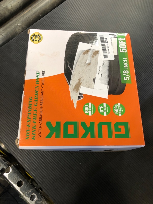 Photo 1 of GUKOK Non-Expanding Garden Hose, Lightweight, Ultra Flexible, Durable, Kink-Free Garden Hose, RV, Marine and Camper Hose, 50-Feet x 1/2-Inch