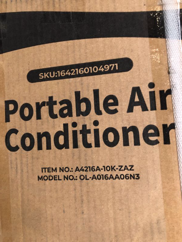 Photo 1 of ZAFRO PORTABLE AIR CONDITIONER MODEL NO.: OL-A016AA06N3