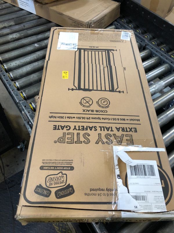Photo 1 of Regalo Black Extra Tall Metal Pet Gate, 2" L X 36.5" W X 36" H