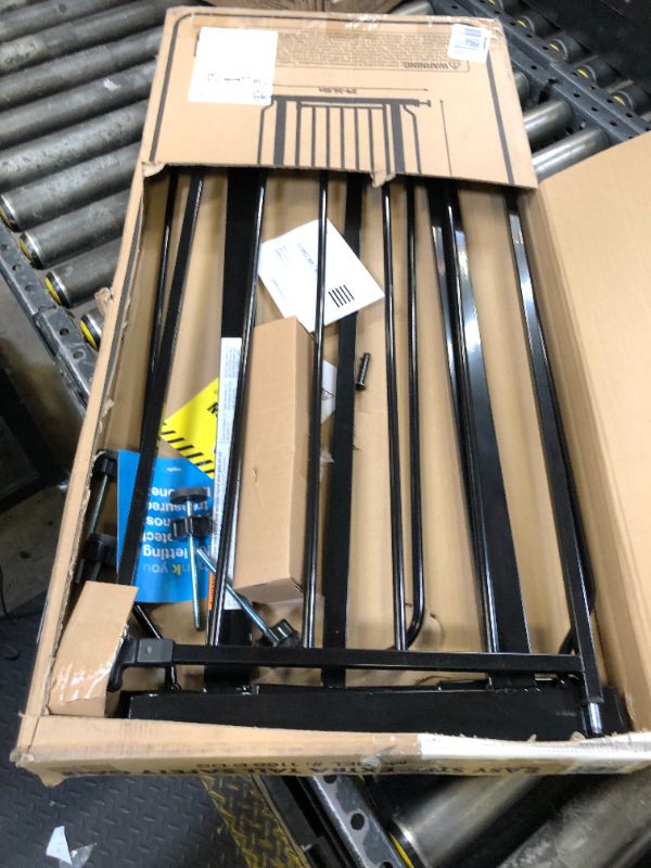 Photo 1 of Regalo Black Extra Tall Metal Pet Gate, 2" L X 36.5" W X 36" H