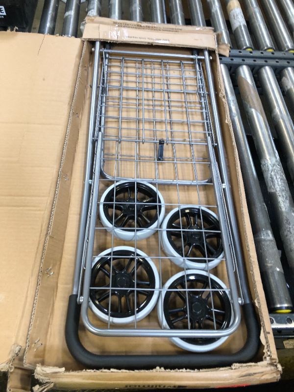 Photo 1 of Whitmor Utility Shopping Cart - Durable Folding Design for Easy Storage, Model Number: 6250-4997-2-SIOC