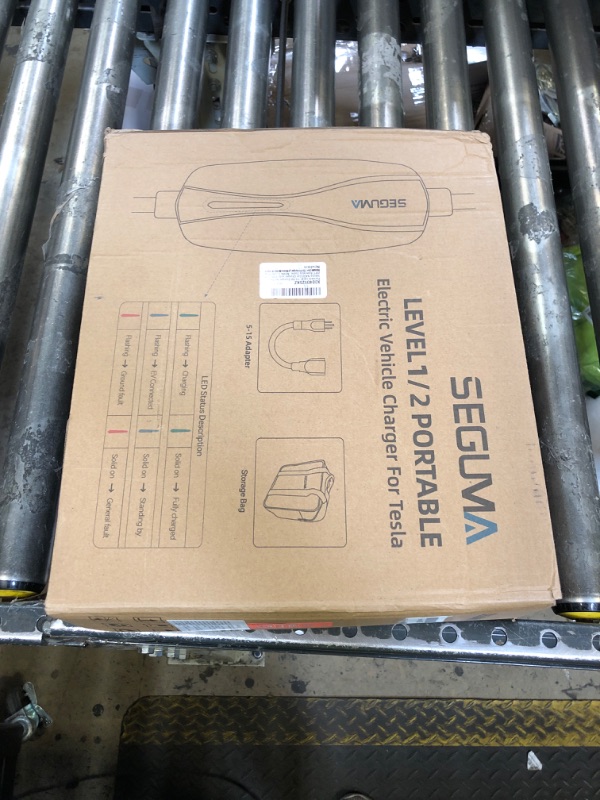 Photo 1 of Portable Level 1/2 EV Charger for Tesla, 16Amp NACS Car Charger with 110V-240V, 25FT Extension Cable, NEMA 6-20 Plug, NEMA 5-15 Adapter, Home Mobile Wall Connector EV Charging Station for Tesla Cars