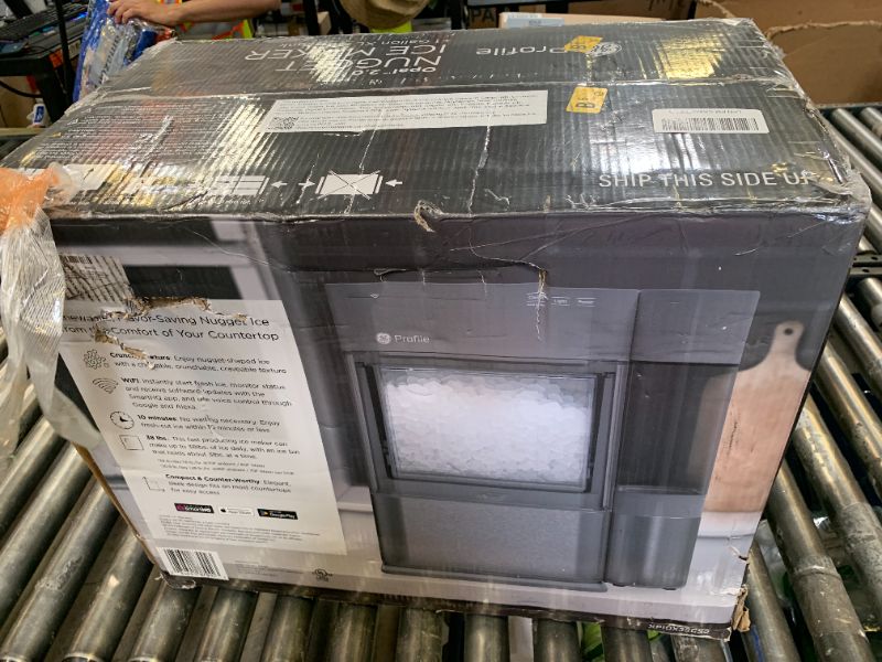 Photo 1 of GE Profile Opal 2.0 XL with 1 Gallon Tank, Chewable Crunchable Countertop Nugget Ice Maker, Scoop included, 38 lbs in 24 hours, Pellet Ice Machine with WiFi & Smart Connected, Stainless Steel