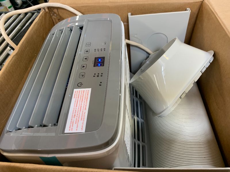 Photo 1 of BLACK+DECKER Portable Air Conditioner, 9,000 BTU (5,300 BTU SACC) for Rooms up to 400 Sq. Ft., Portable AC with Follow Me Remote Control and Window Kit, BPACT08WT, White
