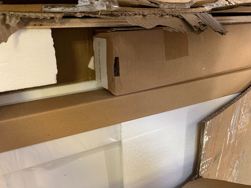 Photo 1 of 72" x 84" Bifold Sliding Barn Door, K Shaped Panel with Sliding Hardware Kit Set, Finished Closet Door Slab, 6.66FT Track for 4 Doors, MDF, White
