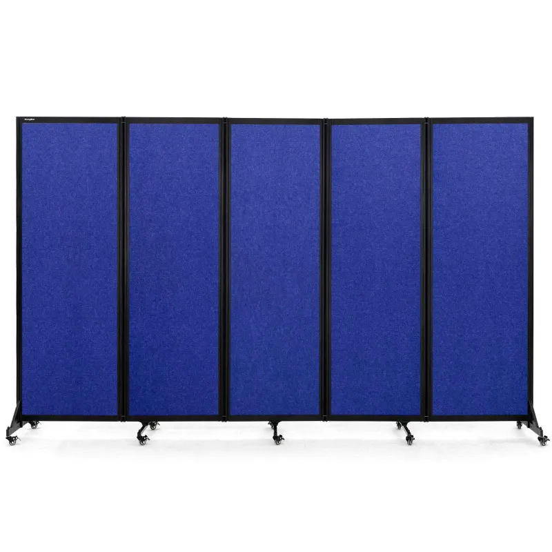 Photo 1 of Strongbird® Folding Screens Room Dividers,Locking Wheels, 10’6? x 6’7?, 5 Fabric Panels
