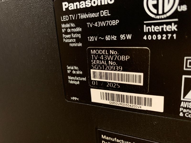 Photo 1 of Panasonic W70 Series (2025 Model) 43" LED 4K Ultra HD Smart Fire TV, Press & Ask Alexa, Apple AirPlay, HDR10+, HDMI 2.1, and Bluetooth Support - 43W70BP