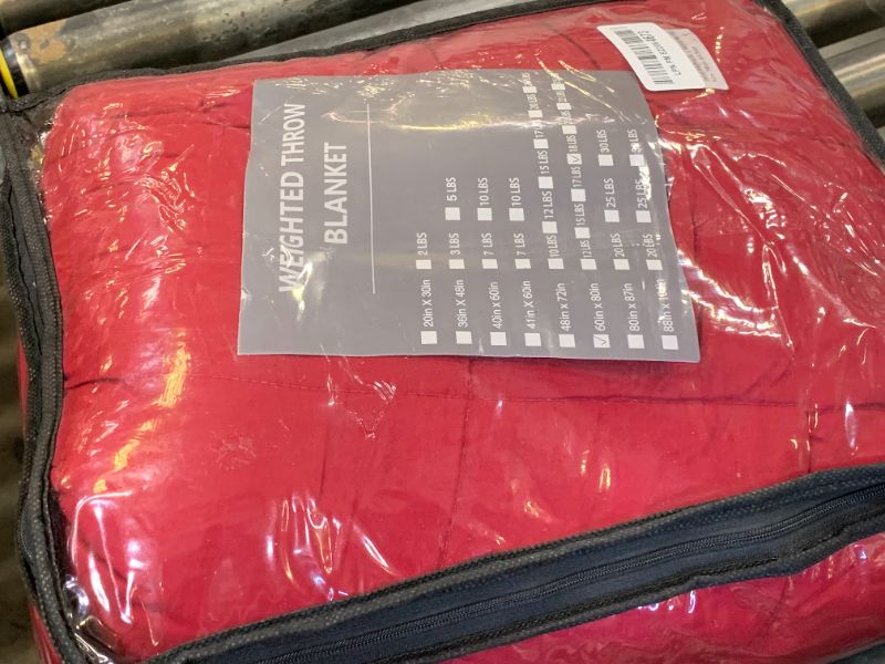Photo 1 of 18lb Weighted Blanket Dimensions Unknown Maroon