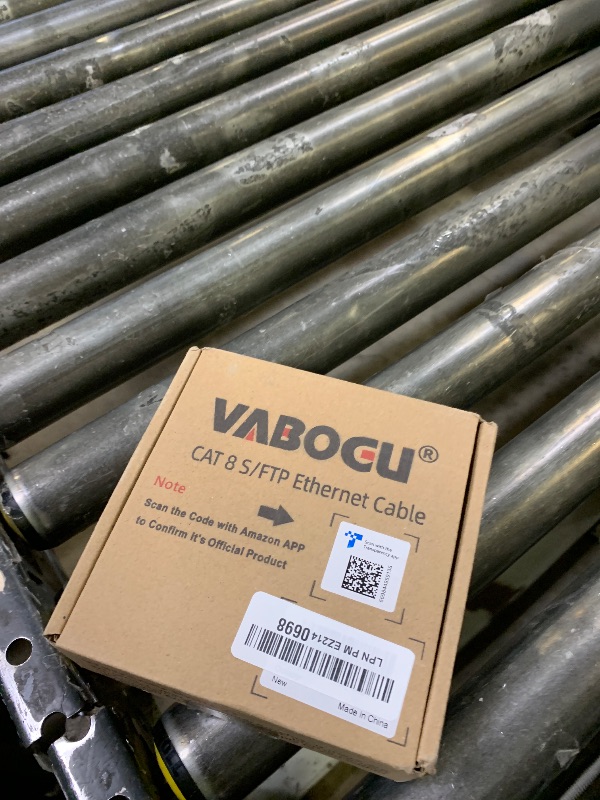 Photo 1 of Cat 8 Ethernet Cable, 25ft Heavy Duty High Speed Internet Network Cable, Professional LAN Cable, 26AWG, 2000Mhz 40Gbps with Gold Plated RJ45 Connector, Shielded in Wall, Indoor&Outdoor