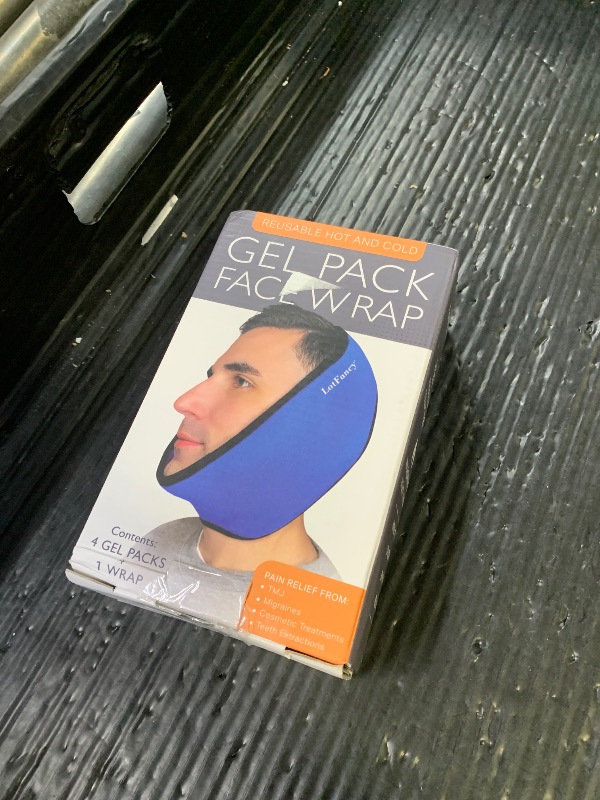 Photo 1 of LotFancy Face Ice Pack Wrap for TMJ, Wisdom Teeth, with 4 Reusable Hot Cold Therapy Gel Packs, Pain Relief for Head, Oral and Facial Surgery, Dental Implants, Blue
