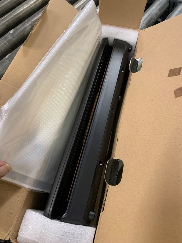 Photo 1 of Vacuum Sealer Machine for Food Preservation, 6-in-1 Food Sealer for Freshness Storage, 75kpa Compact Vacuum Sealing Machine with External Sliding Blade, Digital Countdown Timer Black