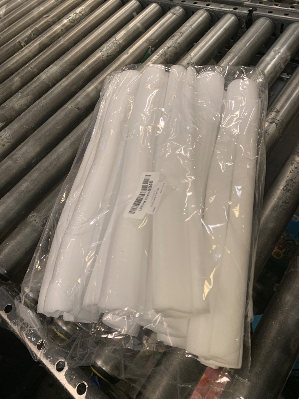 Photo 1 of 12 PCS Clamp Foam Tube, 15.7 X 1.8 Inch OD, 1 Inch ID Pre Cut Tube Cover White Foam Pipe Protection for Table Leg, Bumper, Parapet, Corner Edge Protection