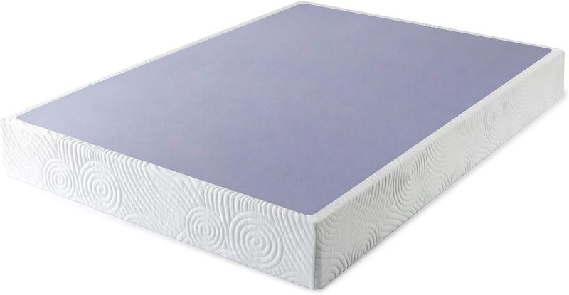 Photo 1 of ZINUS Metal Box Spring with Wood Slats, 9 Inch Mattress Foundation, Sturdy Steel Structure, Easy Assembly, Full