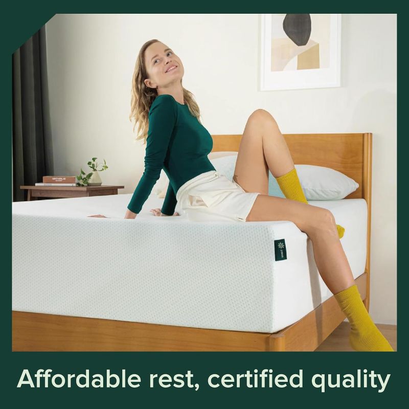 Photo 1 of ZINUS 10 Inch Green Tea Memory Foam Mattress [New Version], Queen, Fiberglass free, Medium Firm Feel, Zoned Pressure Relief, Certified Safe Foams & Fabric, Mattress in A Box