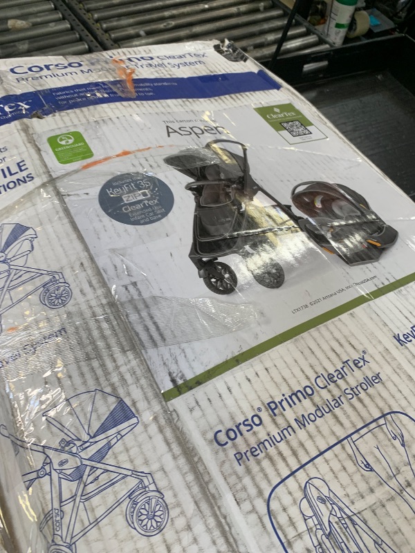 Photo 1 of Chicco Corso Primo ClearTex Travel System - Aspen | Black