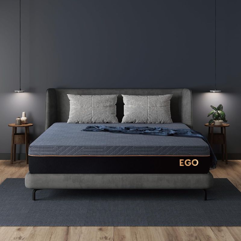 Photo 1 of King 12 Inch Memory Foam Mattress in a Box, Copper Mattress for Back Pain, Made in The USA of US Foam and Global Materials, CertiPUR-US Certified, Medium, 76”x80”