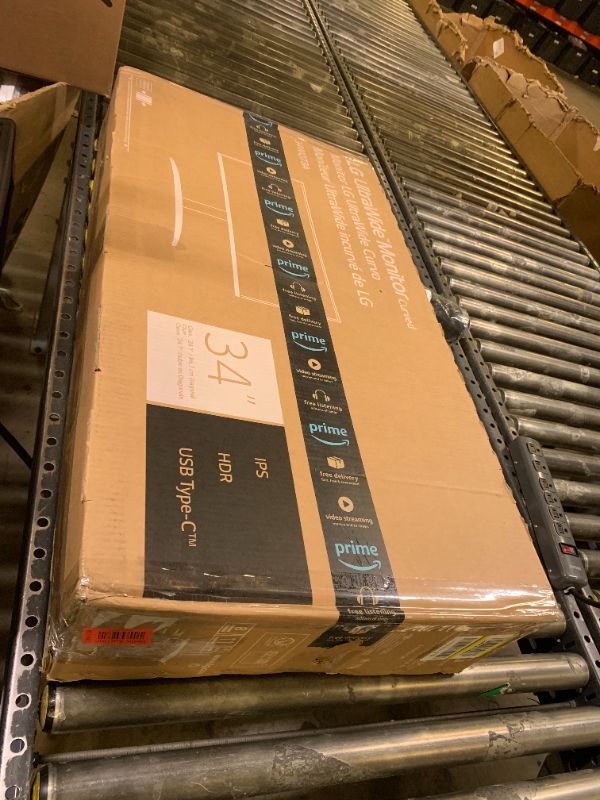 Photo 1 of MISSING POWER CORD / SOLD FOR PARTS **** LG UltraWide QHD 34-Inch Curved Computer Monitor 34WQ73A-B, IPS with HDR 10 Compatibility, Built-In-KVM, and USB Type-C, Black