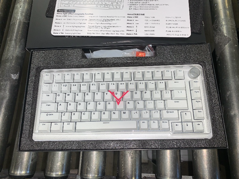 Photo 1 of DrunkDeer A75 Pro Rapid Trigger Mechanical Gaming Keyboard Silent Magnetic Switch Adjustable Actuation PBT Keycap Cherry Profile RGB 75% 82Keys ANSI Wired with Knob,White