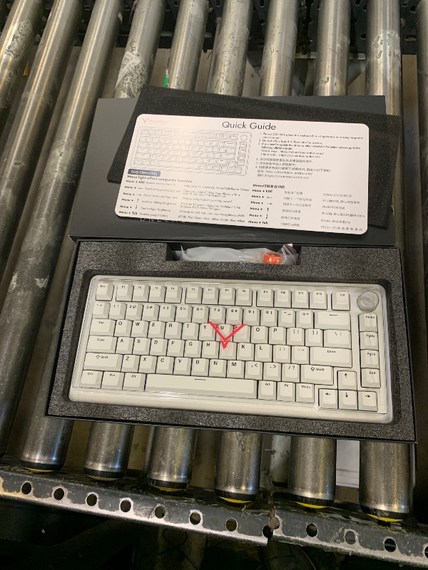 Photo 1 of DrunkDeer A75 Pro Rapid Trigger Mechanical Gaming Keyboard Silent Magnetic Switch Adjustable Actuation PBT Keycap Cherry Profile RGB 75% 82Keys ANSI Wired with Knob,White