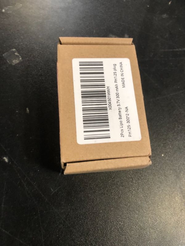 Photo 1 of HAWK'S WORK 2 Pcs 3.7V Lipo Battery, 300 mAh Rechargeable Lithium Polymer Battery for RC Plane Helicopter Drone All Models & Toys (PH1.25 Connector)