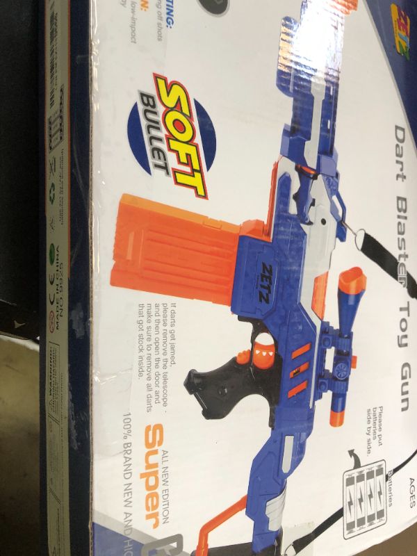 Photo 1 of Automatic Toy Foam Blasters Kids - Electric Soft Dart Launcher Set with Scope and Shoulder Strap - Premium Blaster Toys Playset for Boys, Girls, Kids, and Adults - Includes 40 Soft Darts New Version