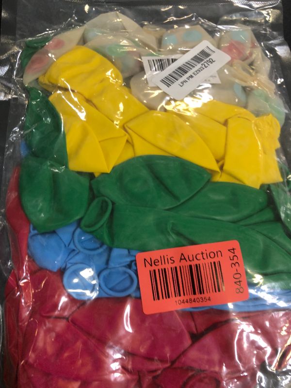 Photo 1 of 60 Pcs Rainbow Balloons Red Yellow Blue Balloons Set with Primary Color Confetti Balloons Bright Multicolor Circus Balloon Assorted Colors for Fiesta Theme Party Kids Boys Birthday Decorations