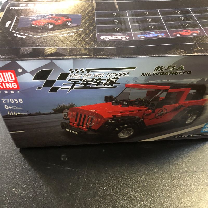 Photo 1 of Mould King Speed Champion Pickup Building Toys with Display Case, 27058 Model Car Kits Building Blocks, Race Car Building Kit, Small Truck Car Building Kits for Adults Kids 8+ (414PCS)